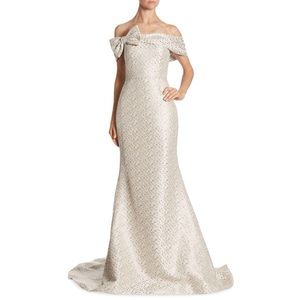 Ricki Freeman by Teri Jon Bow Off Shoulder Gown